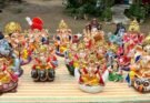 आस्था के साथ पर्यावरण संरक्षण का संदेश दे रही बंदियों की गणेश प्रतिमाएं